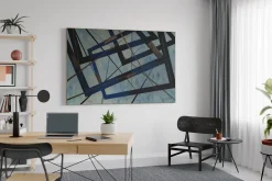 XXL Öl Gemälde 'Geometric Enigma' | Handgemaltes Unikat
