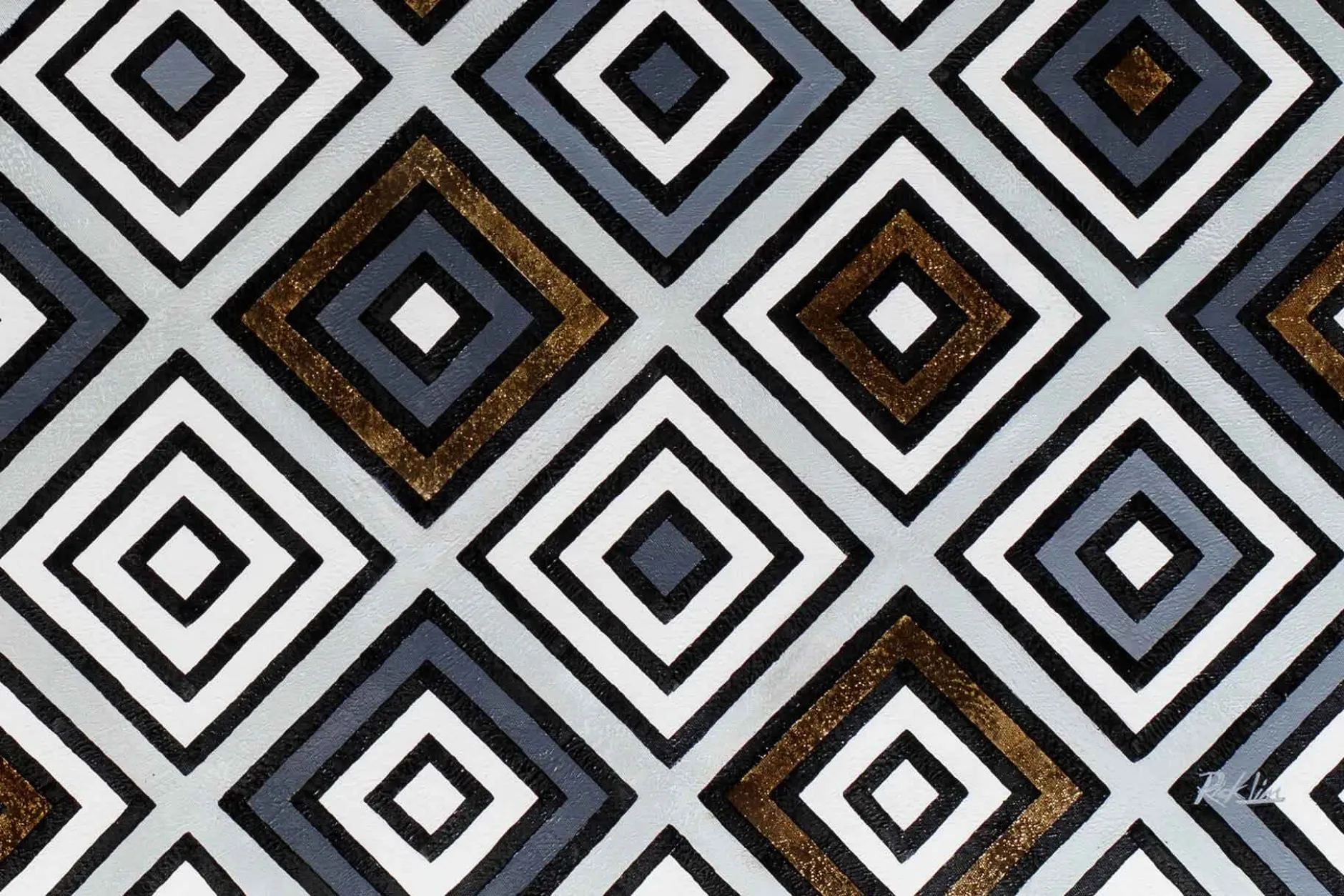 XXL Öl Gemälde 'Geometric Illusion' | Handgemaltes Unikat