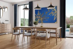 XXL Öl Gemälde 'Gilded Sea Flowers' | Handgemaltes Unikat