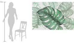 XXL Öl Gemälde 'Glanzvolle Monstera' | Handgemaltes Unikat