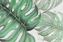 XXL Öl Gemälde 'Glanzvolle Monstera' | Handgemaltes Unikat