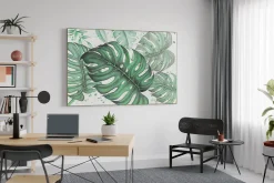 XXL Öl Gemälde 'Glanzvolle Monstera' | Handgemaltes Unikat