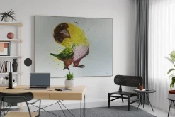 XXL Öl Gemälde 'Glücksvogel' | Handgemaltes Unikat