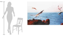 XXL Öl Gemälde 'Gliding Seagulls' | Handgemaltes Unikat