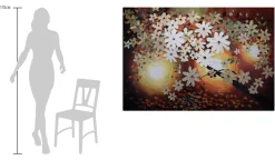 XXL Öl Gemälde 'Glowing Florets' | Handgemaltes Unikat