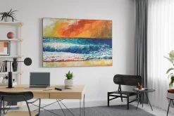 XXL Öl Gemälde 'Glowing Ocean' | Handgemaltes Unikat