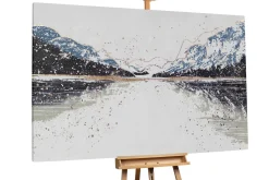 XXL Öl Gemälde 'Goldbedeckte Berge' | Handgemaltes Unikat