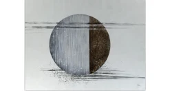XXL Öl Gemälde 'Golden Eclipse' | Handgemaltes Unikat