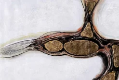 XXL Öl Gemälde 'Goldener Funke' | Handgemaltes Unikat