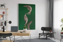 XXL Öl Gemälde 'Goldenes Band' | Handgemaltes Unikat