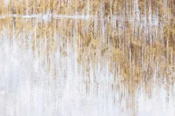 XXL Öl Gemälde 'Goldene Spiegelung' | Handgemaltes Unikat