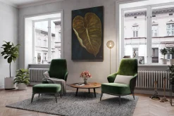 XXL Öl Gemälde 'Golden Flamingo Flower' | Handgemaltes Unikat