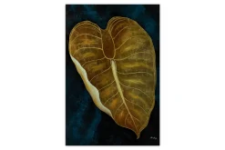 XXL Öl Gemälde 'Golden Flamingo Flower' | Handgemaltes Unikat