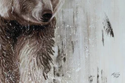 XXL Öl Gemälde 'Golden Grizzly' | Handgemaltes Unikat