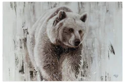 XXL Öl Gemälde 'Golden Grizzly' | Handgemaltes Unikat