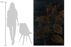 XXL Öl Gemälde 'Golden Hibiscus' | Handgemaltes Unikat