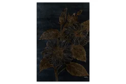 XXL Öl Gemälde 'Golden Hibiscus' | Handgemaltes Unikat