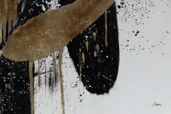 XXL Öl Gemälde 'Golden Hieroglyph' | Handgemaltes Unikat