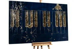 XXL Öl Gemälde 'Golden Keys' | Handgemaltes Unikat