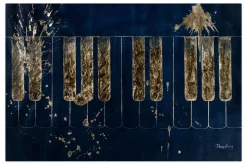 XXL Öl Gemälde 'Golden Keys' | Handgemaltes Unikat