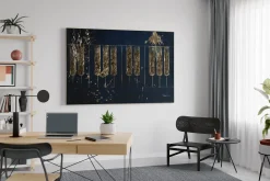 XXL Öl Gemälde 'Golden Keys' | Handgemaltes Unikat