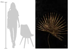 XXL Öl Gemälde 'Golden Leaf Fan' | Handgemaltes Unikat