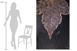 XXL Öl Gemälde 'Golden Maple Leaf' | Handgemaltes Unikat