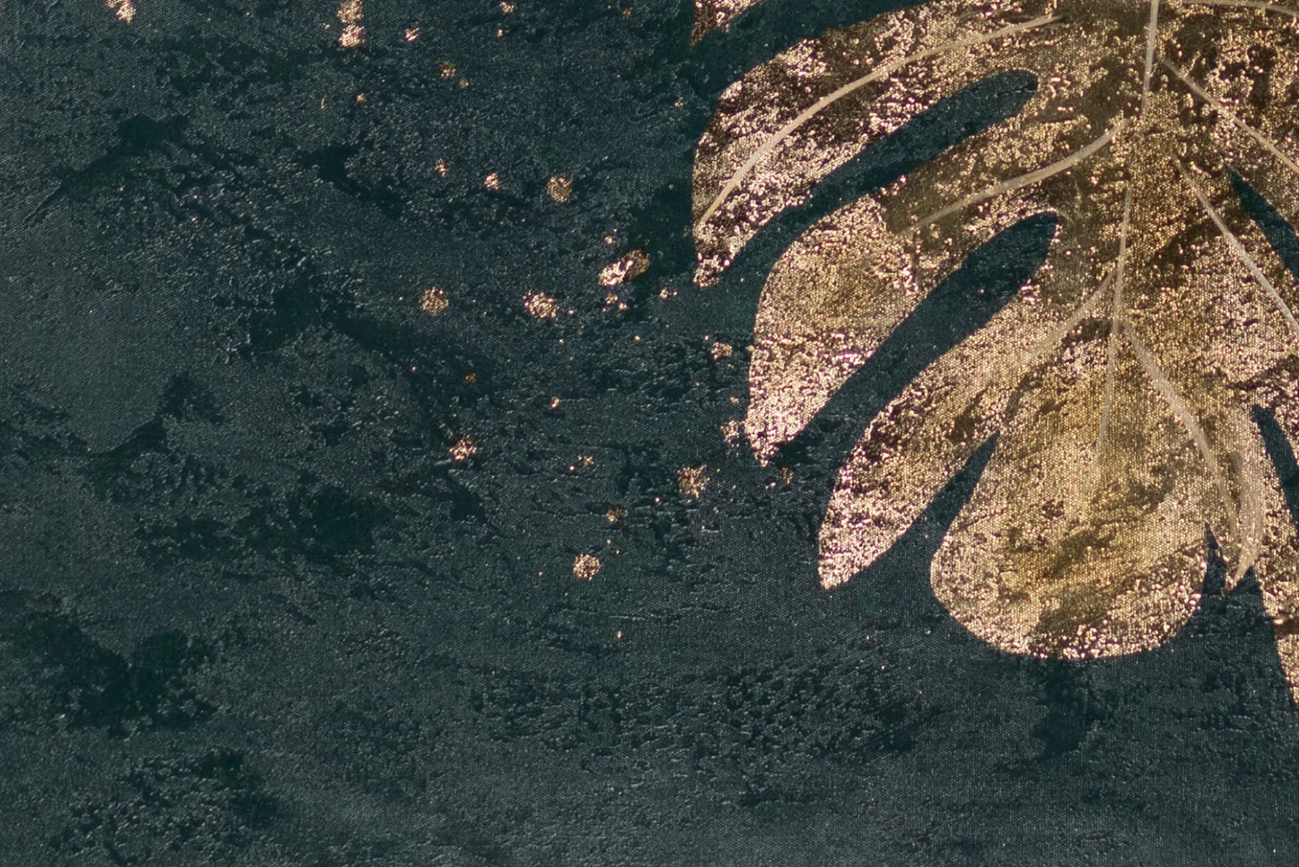 XXL Öl Gemälde 'Golden Monstera' | Handgemaltes Unikat