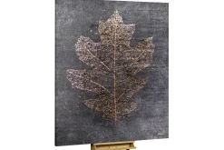 XXL Öl Gemälde 'Golden Oak Leaf' | Handgemaltes Unikat