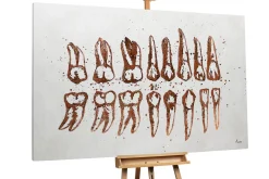 XXL Öl Gemälde 'Golden Teeth' | Handgemaltes Unikat