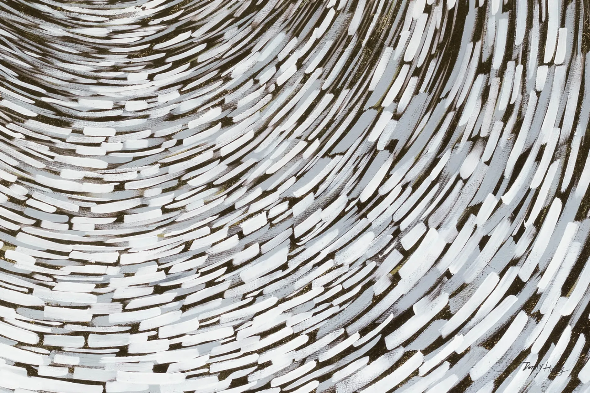 XXL Öl Gemälde 'Golden Vortex' | Handgemaltes Unikat