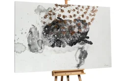 XXL Öl Gemälde 'Gold Traces' | Handgemaltes Unikat