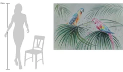 XXL Öl Gemälde 'Gorgeous Macaws' | Handgemaltes Unikat