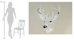 XXL Öl Gemälde 'Graceful Deer' | Handgemaltes Unikat