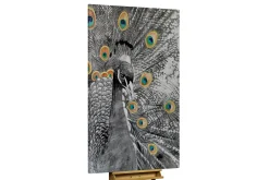 XXL Öl Gemälde 'Grace Peacock' | Handgemaltes Unikat