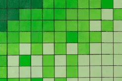 XXL Öl Gemälde 'Grüner Kosmos' | Handgemaltes Unikat