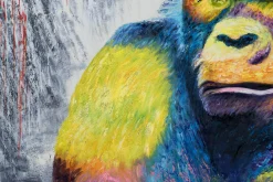XXL Öl Gemälde 'Grumpy Gorilla' | Handgemaltes Unikat