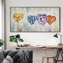 XXL Öl Gemälde 'Heartbeats' | Handgemaltes Unikat
