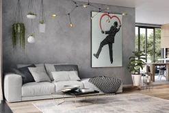 XXL Öl Gemälde 'Heart of Banksy' | Handgemaltes Unikat