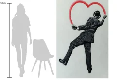 XXL Öl Gemälde 'Heart of Banksy' | Handgemaltes Unikat