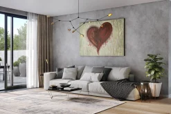 XXL Öl Gemälde 'Heart of Gold' | Handgemaltes Unikat