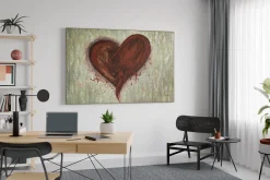 XXL Öl Gemälde 'Heart of Gold' | Handgemaltes Unikat
