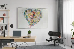 XXL Öl Gemälde 'Hearty Dots' | Handgemaltes Unikat