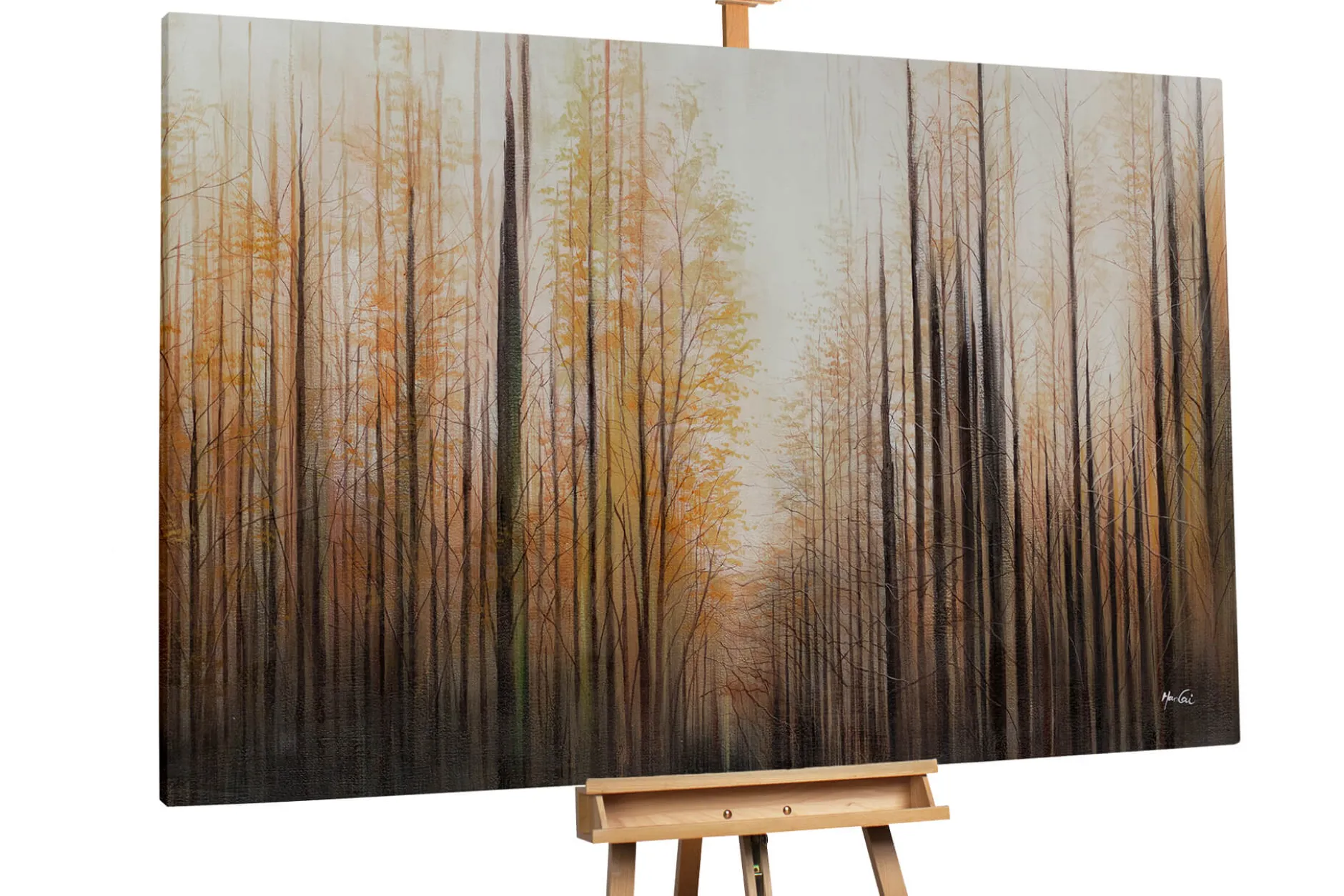 XXL Öl Gemälde 'Herbstnostalgie' | Handgemaltes Unikat