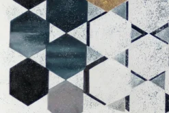 XXL Öl Gemälde 'Hexagonal Stars' | Handgemaltes Unikat