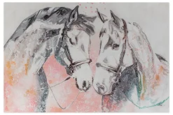 XXL Öl Gemälde 'Horse Romance' | Handgemaltes Unikat