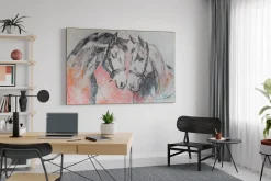 XXL Öl Gemälde 'Horse Romance' | Handgemaltes Unikat