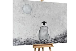 XXL Öl Gemälde 'Ich bin's Pingu' | Handgemaltes Unikat