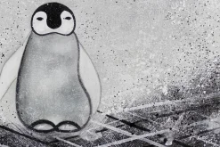 XXL Öl Gemälde 'Ich bin's Pingu' | Handgemaltes Unikat