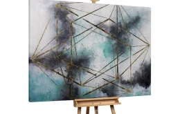 XXL Öl Gemälde 'Icosahedron' | Handgemaltes Unikat